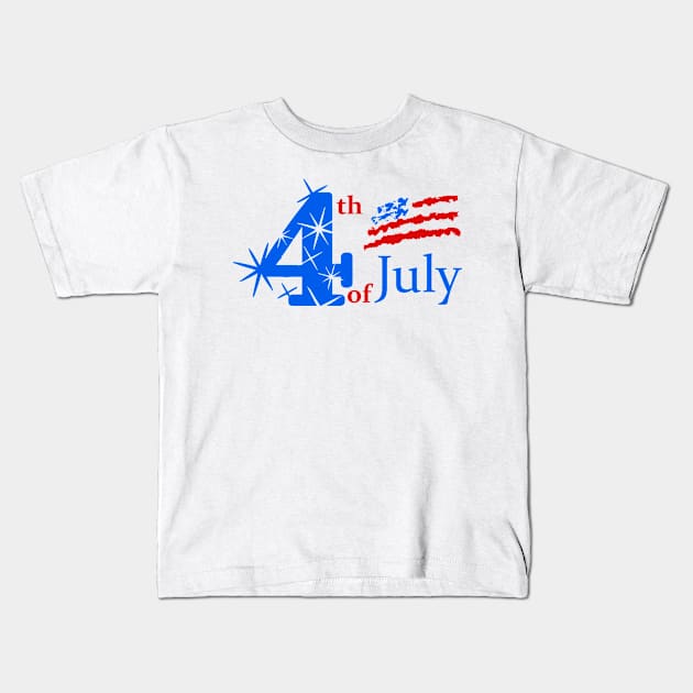 4th of July Kids T-Shirt by ESDesign